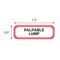 Nevs Position Labels - Palpable Lump 1/2" x 1-1/2" White w/Red & Black XP-502 - alternate 2